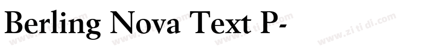 Berling Nova Text P字体转换 Berling Nova Text P字体转换
